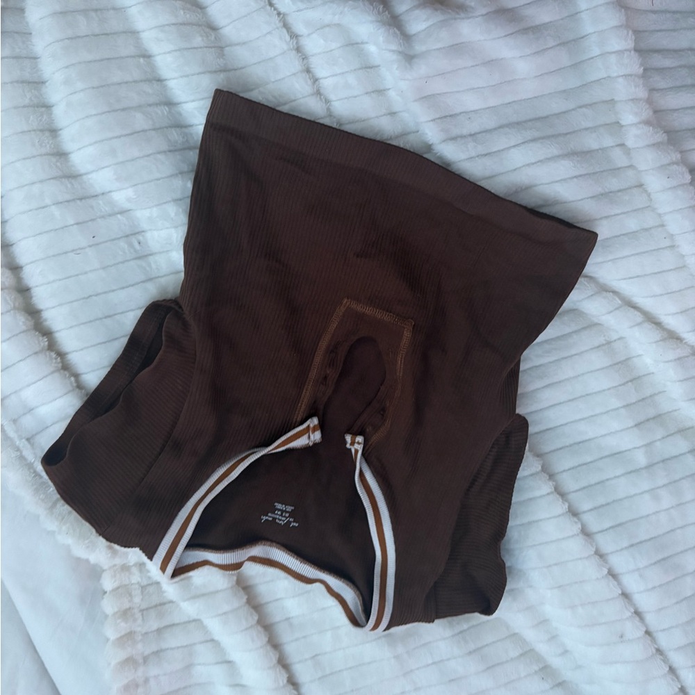 Urban Outfitters Brown Ribbed Top